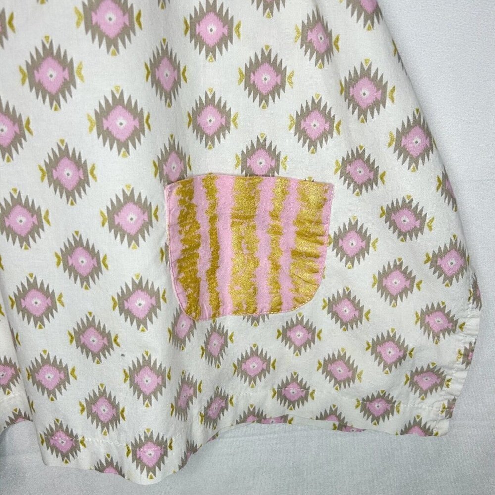 Hannah Kate Girls Babydoll Top Tunic Button Back Sleeveless Side Slits Sz 7 - Picture 3 of 6